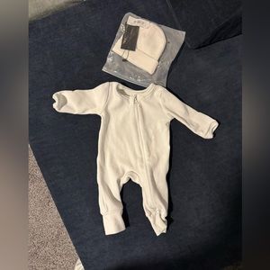 Little Bipsy Newborn Shell Romper & Hat